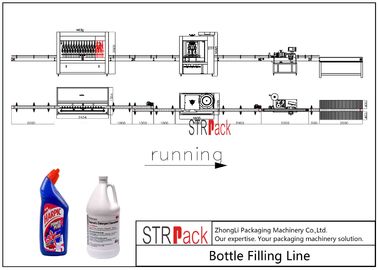 خط پرکن اتوماتیک بطری با ظرفیت 2000-5000 BPH برای مایع پاک کننده توالت