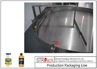 چرخ گردان تغذیه بطری دستگاه بسته بندی بطری گرد صنعتی 50ml-5L