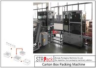 دستگاه بسته بندی جعبه کارتن صنعتی اتوماتیک با ظرفیت بزرگ برای بطری / قوطی